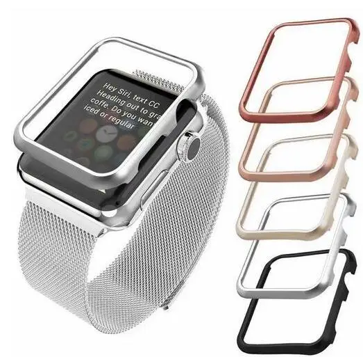 Aukštos kokybės Case cover For Apple Watch band 42mm 38mm 40mm 44mm už iwatch serijos se 6 5 4 3 2 1 metalo rėmelis apsaugos Atveju