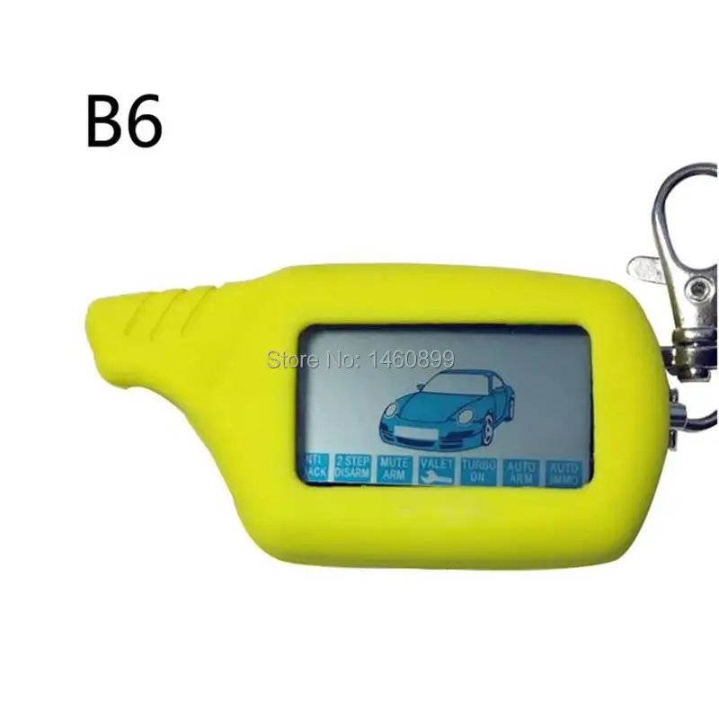 B6 LCD Nuotolinis Valdymo Raktas Grandinę + Silikoninis Dangtelis Klavišą Atveju rusų kalba Starline Twage B6 Keychain 2 Būdas, Automobilių Signalizacijos Sistemos