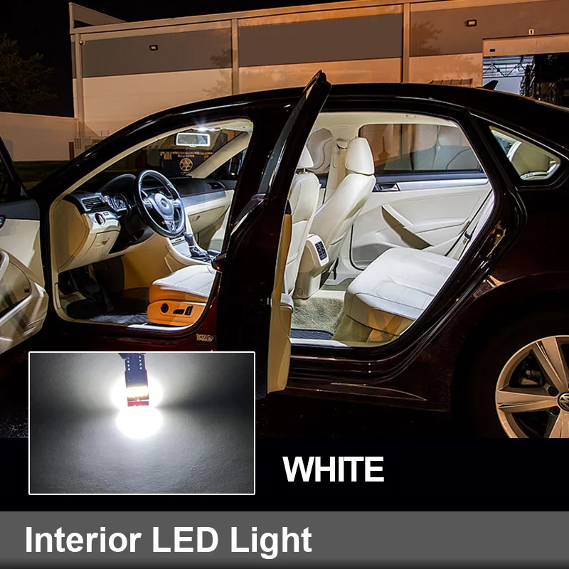 Balta Canbus Klaida Nemokama Automobilių LED Lempos Vidaus reikalų Svarstymą Dome Žemėlapis Stogo Lempučių Rinkinys, skirtas Sėdynės Ibiza 6L 6J 6P 2002-2016