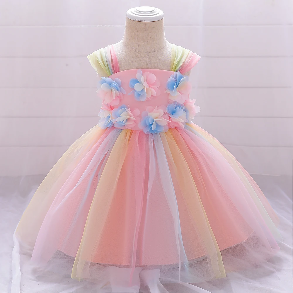 Bamblys Baby Girl Dress 1-ojo Gimtadienio, Vestuvių Suknelė Kūdikių Krikštas Princesė Vakaro Suknelės Vaikas Drabužius Vestidos Infantil