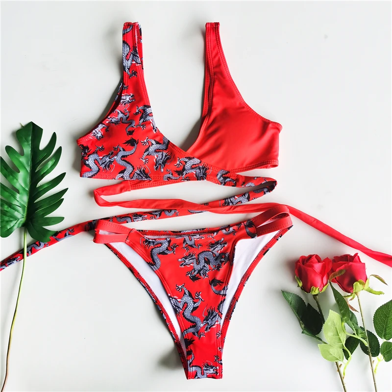 Be-X Push up bikinis 2020 mujer Seksualus dragon spausdinti maudymosi kostiumėlį moterų Retro cross dirželis maudymosi kostiumėliai moterims besimaudančių maudymosi kostiumą biquini