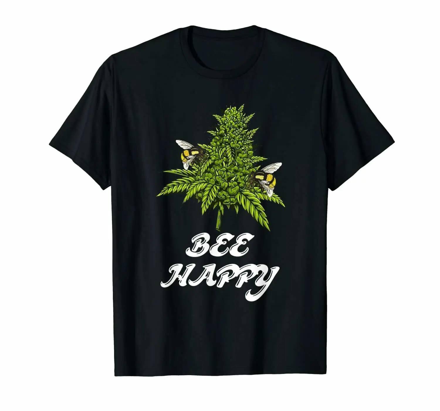 Bičių Laimingas Kanapių Piktžolių Marihuanos Juokinga 420 Dieną, T-Marškinėliai, Drabužiai Mums Tendencija 2020 M.