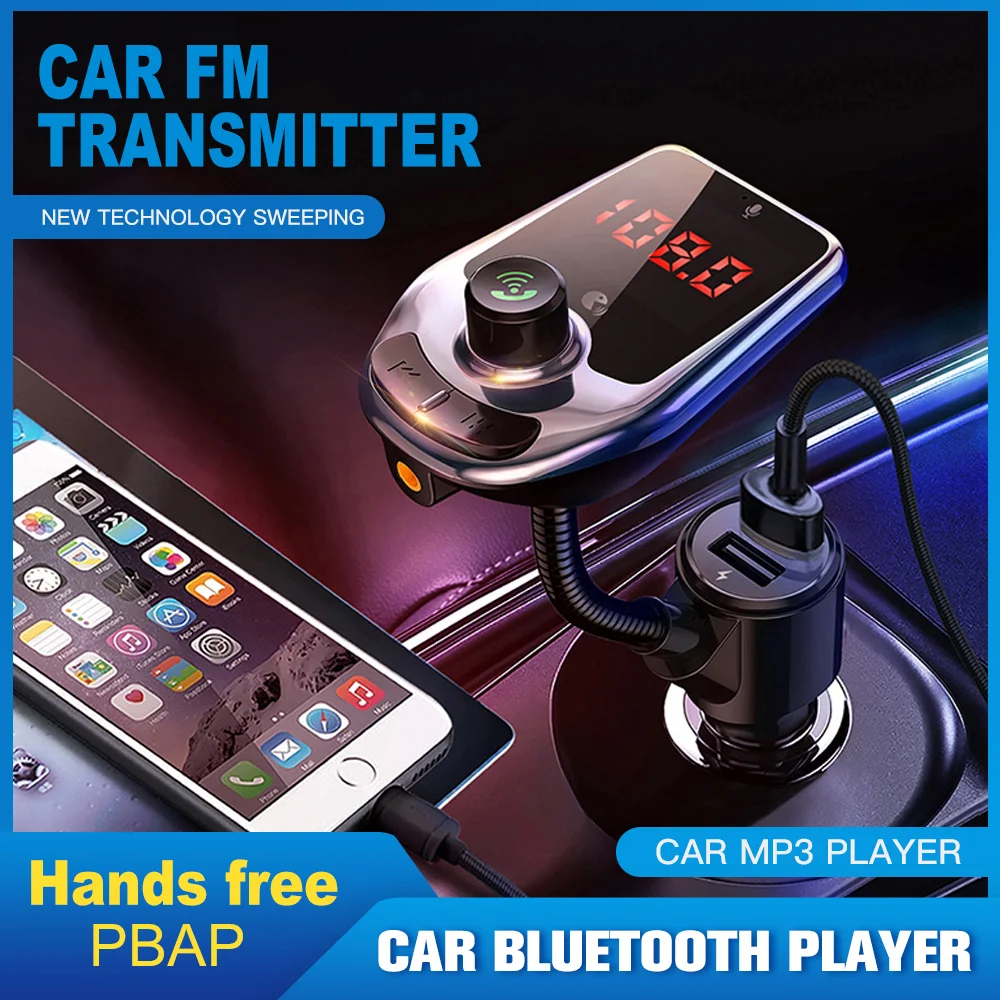 Bluetooth FM siųstuvas Moduliatorius mini wireless FM Radijas USB Dual handfree Automobilinis Įkroviklis Maitinimo Adapteris Automobilinis Radijas MP3 Grotuvas