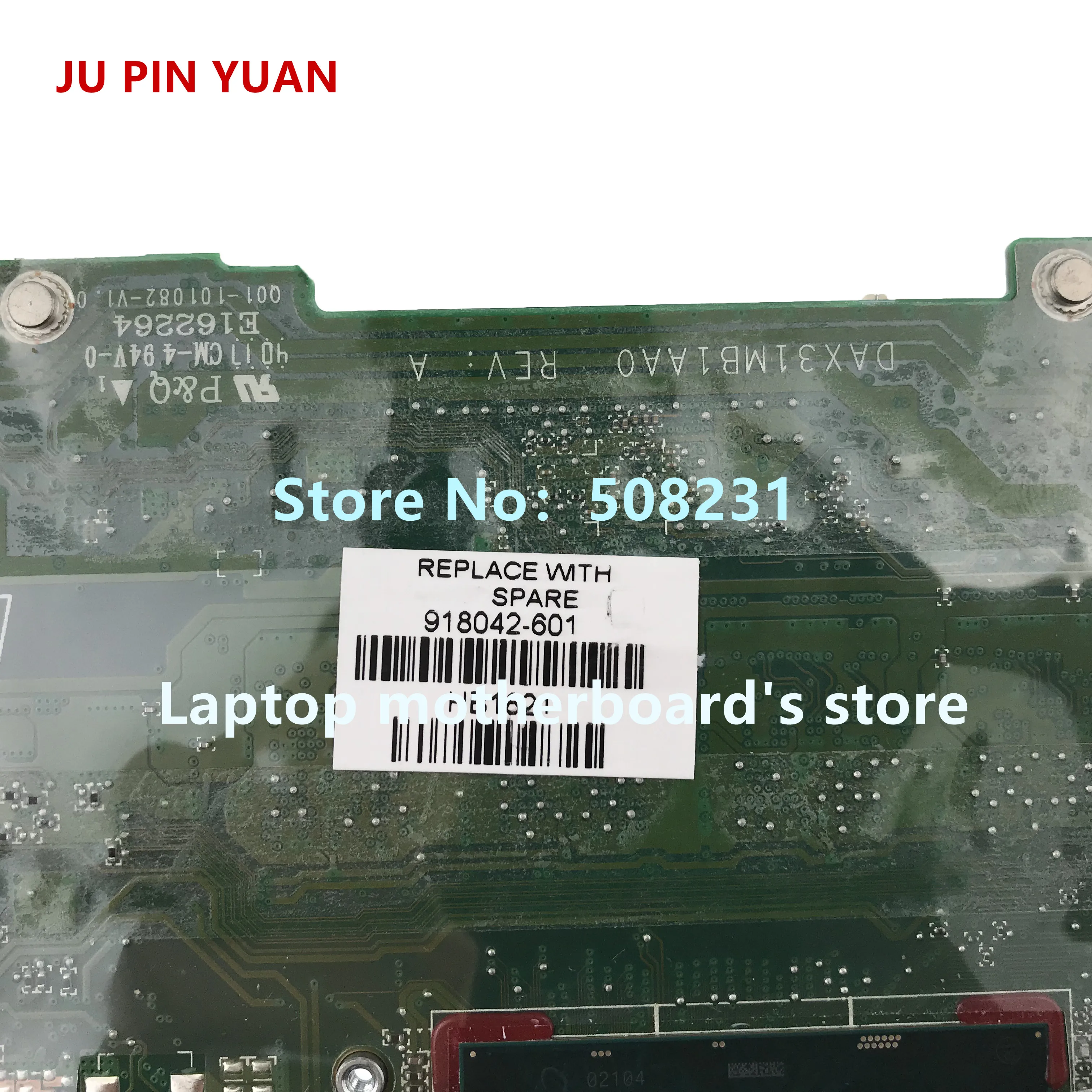 BĮ PIN YUAN 918042-601 918042-001 DAX31MB1AA0 mainboard HP Spectre x360 13-AC nešiojamas plokštė i7-7500U 8GB visiškai Išbandyta