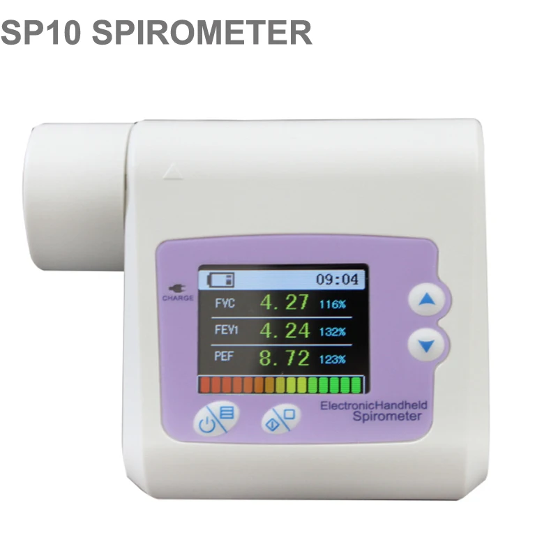 CE Patvirtinta Skaitmeninė Spirometer Plaučių Kvėpavimo Diagnostikos Nešiojamą Plaučių Tūris Spirometer Micro Matavimo Sistema SP10 mokamas
