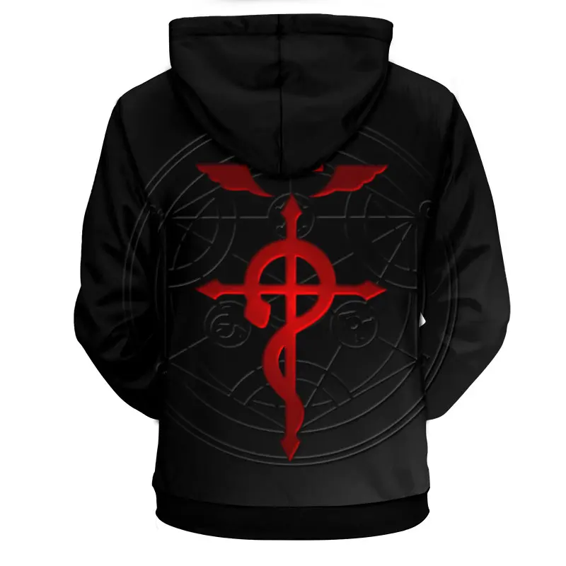 Cloudstyle 3D Spausdinimo palaidinukė Fullmetal Alchemist raudonas Logotipas Vyrų Hoodies vyriški sportiniai Megztinis Drabužiai hoodies
