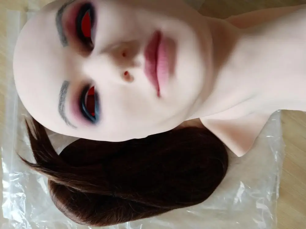 Crystal Galvos Kaukė Crossdresser Drag Queen Transseksualų Realus Minkšto Silikono Moterų Kaukė Maskuotis Halloween Mask 6G