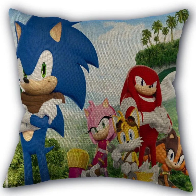 Custom Sonic The Hedgehog Užvalkalas Medvilnės, Lino Audiniai, Namų Tekstilės Aikštėje Užvalkalas 45X45cm Vestuvių Dekoratyvinis Ne Išnyks