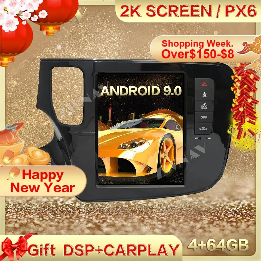 DSP Carplay Tesla ekranas 4+64GB Android 9.0 Automobilio Multimedijos Grotuvo 
