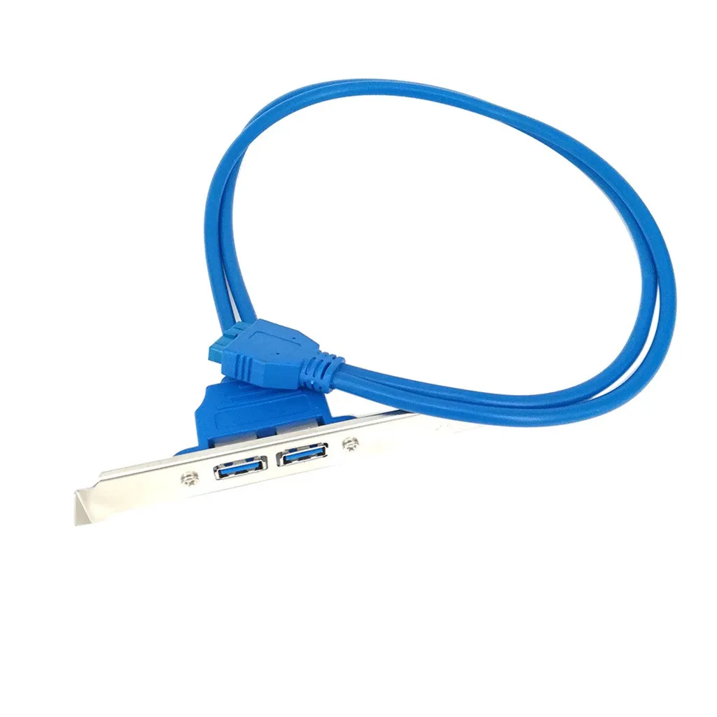 Didelės Spartos USB 3.0 Nugaros Skydelio Plėtra Laikiklis 20-Pin Header Kabelis (2-Port) pagrindinė Plokštė KOMPIUTERIUI