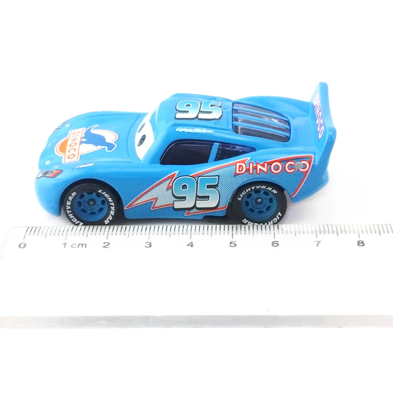 Disney Pixar Cars Nr. 95 Dinoco McQueen Metalo Diecast Žaislas Automobilis 1:55 Prarasti Visiškai Naujas Akcijų Ir Nemokamas Pristatymas