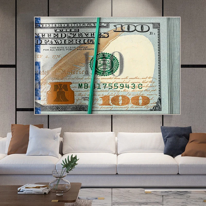 Dolerio Sąskaitą Pinigų Amerikos Valiuta Pinigų Plakatas Įkvepiantį Vaizdą Drobės HD Spaudinių Tapybos Šiuolaikinio Namų Dekoro Sienos Meno Dekoro