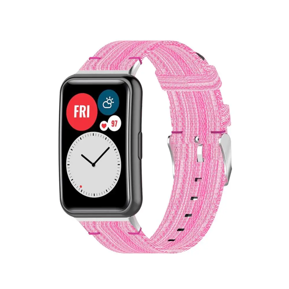 Drobė Nailono Watchband Starp už Huawei Žiūrėti Tilptų Pakeitimo Juosta juostele Sporto Apyrankę, Dirželį Huawei Tinka Smart watch band