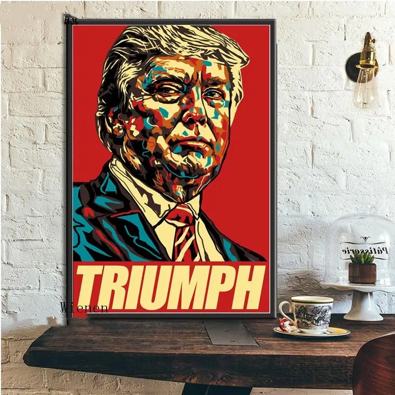 Drobė, Tapyba Spaudinių Donald Trump Amerikos Prezidentas Plakatas Sienos Meno Nuotrauką Kambarį Miegamųjų Namo Apdaila, be Rėmelio