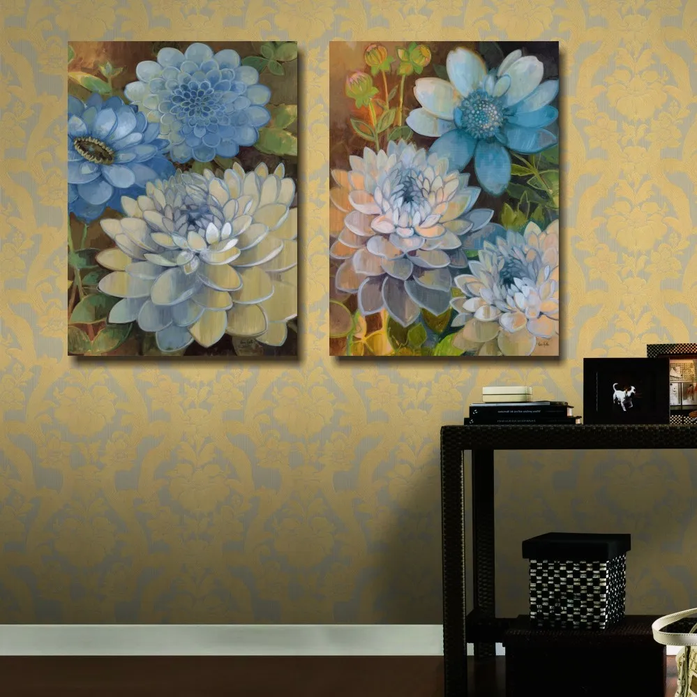 Drobė, tapyba nustatyti purškimo dažymo buda derliaus gėlių Modulinės nuotraukas, namų dekoro šiuolaikinių nuotraukų kambarį