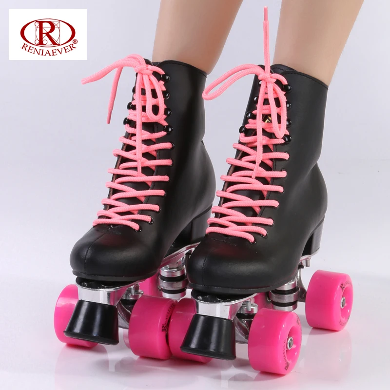 Dviejų eilių ritinio rajos oda juoda didelės įkrovos rožinė ratų čiuožimo batų Aliuminio lydinio trikojo ,nemokamas pristatymas