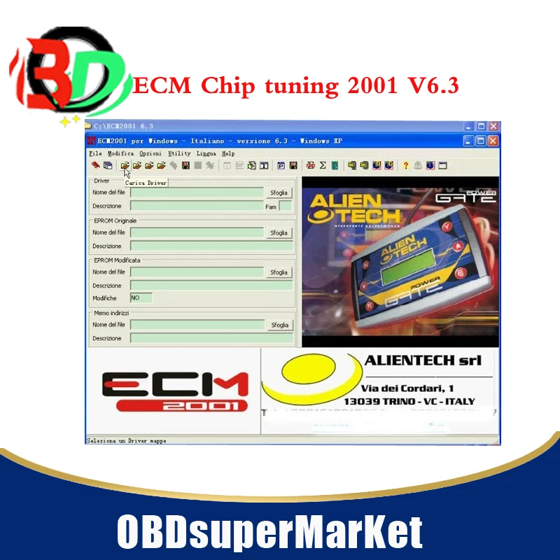 ECM Chip tuning 2001 V6.3 su 11500 Vairuotojai ECM chiptuning programinė įranga su interneto pristatymas