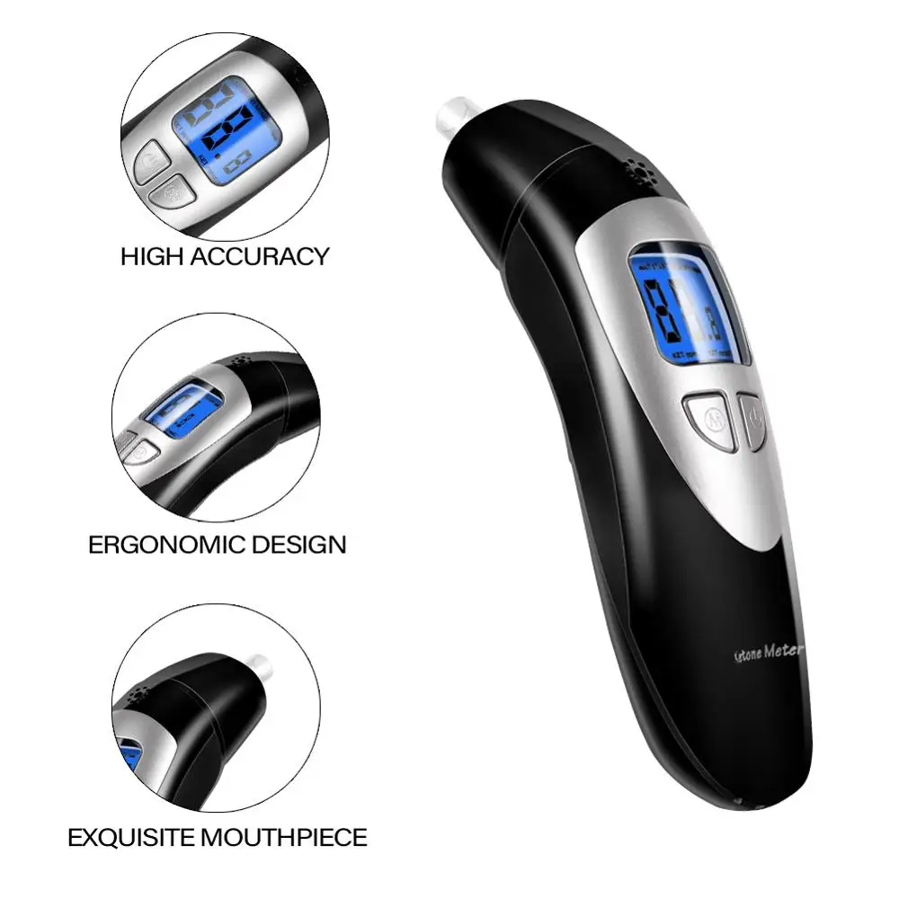 EEK-Prekės 2020 Naujausias Produktas Ketonas Breathalyzer Testeriai su 10vnt Keičiamų Kandikliai