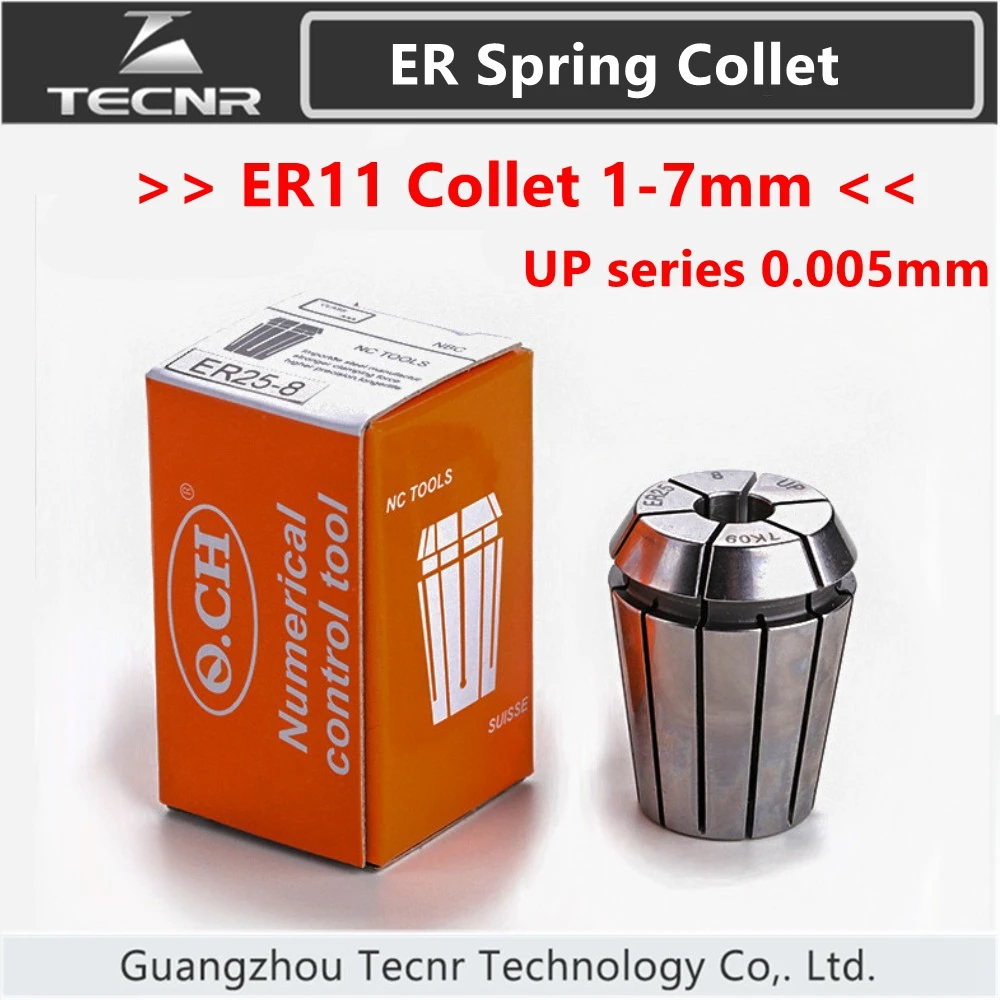 ER11 pavasario collet chuck didelio tikslumo 0.005 mm nuo 1mm iki 7mm už CNC frezavimo staklės, įrankių Q. CH