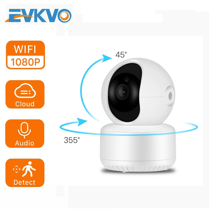 EVKVO 1080P Wi-fi IP Kamera Debesis P2P Garso CCTV Saugumo Kameros Belaidė Naktinio Matymo Signalizacijos 2MP Mini Kamera Kūdikio stebėjimo ICSee