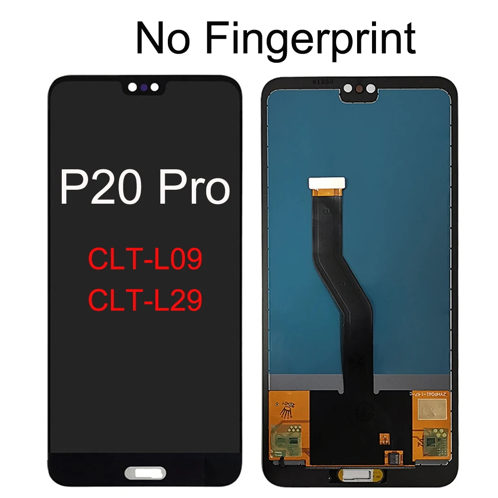 Ekrano ir Huawei P20 Pro LCD Ekranas Jutiklinis Ekranas skaitmeninis keitiklis Asamblėjos Huawei P20 Pro CLT-L09 CLT-29 LCD+pirštų Atspaudų