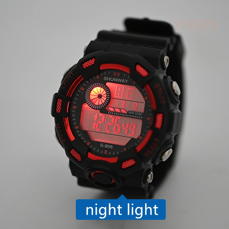 Elektroninių Žiūrėti Skaitmeninę Plaukimo Sporto Laikrodžiai Dideli Berniukai Silikono Guma Naktį Šviesos Watchband Atsitiktinis Vaikai Laikrodis 906