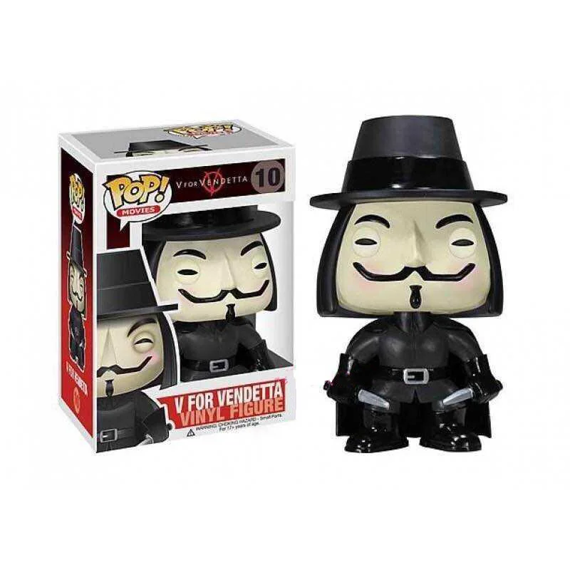 FUNKO POP Filmai V for Vendetta 10# Vinilo Veiksmų Skaičius, Aukso Modelio Surinkimo Modelis Žaislas