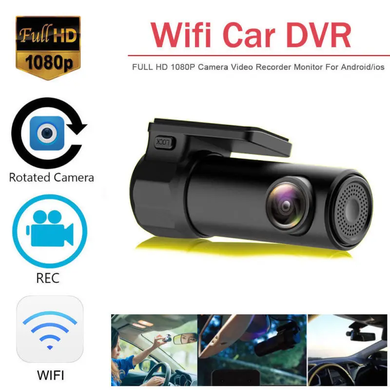Full HD 1080P WiFi, Automobilių DVR Transporto priemonės vaizdo Kamera Brūkšnys Cam Naktinio Matymo Plataus Kampo Vaizdo įrašymo G-Jutiklis 