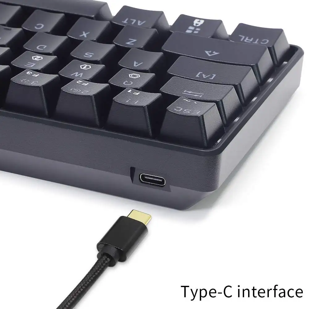 GK61 61 Klavišai, Tipas-C Laidinio RGB Klaviatūros ABS Apačioje Atveju Gateron Optinis Jungiklis Žaidimų Mechaninių klaviatūrų Elektroniniai Žaidimai