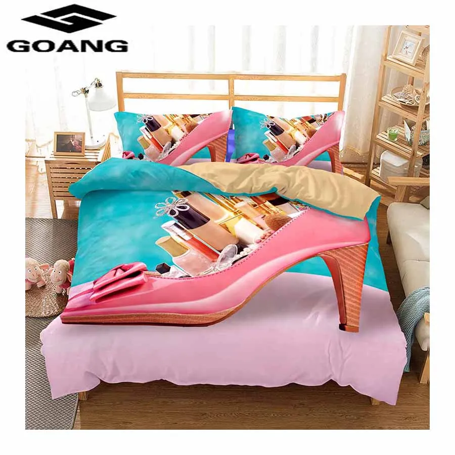 GOANG 3d patalynės komplektas paklode antklode padengti užvalkalas namų tekstilės Twin visą Karalienės ir Karaliaus dydžio patalynės rinkinys Sexy moteris aukštakulnius