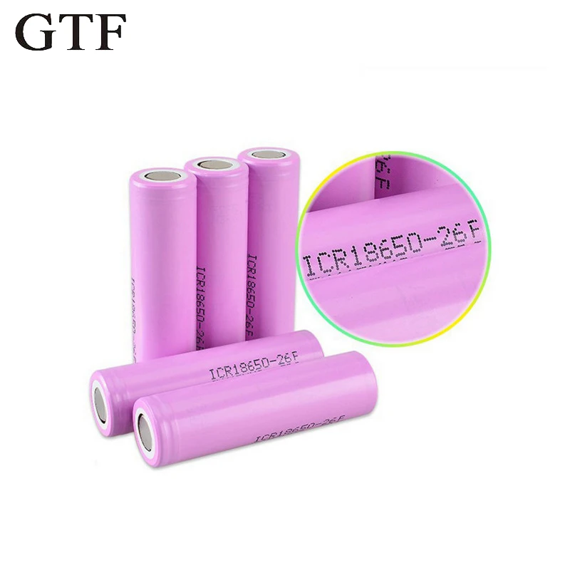 GTF 6pcs/daug Originalių 18650), 3,7 V 2600mAh, LI-Ion baterijų įkrovimo Baterija (akumuliatorius ICR18650 Įkraunamą Bateriją Už E-cigaretės