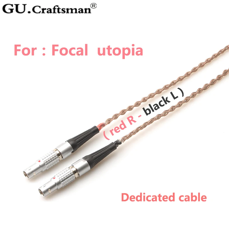 GUCraftsman 6N OCC vario Focal utopia 4Pin XLR 2,5 MM/4.4 MM balansas, Ausinių atnaujinti kabelis