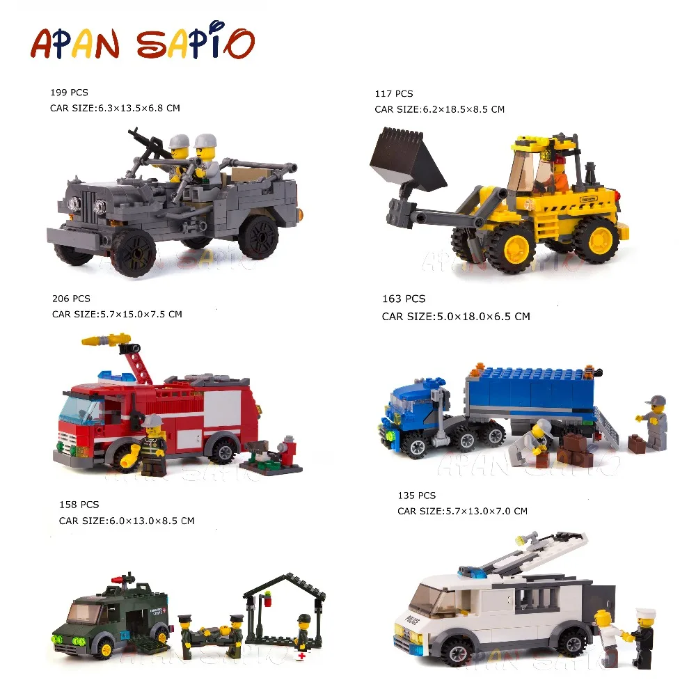 Gaisro Variklio Sunkvežimių Miesto Modelį, statyba blokai, automobilių suderinama su prekių ženklais Švietimo Žaislai Vaikams Gimtadienio proga