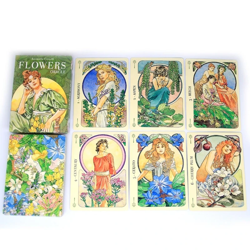 Gėlės Oracle Kortelę 38 Kortų Kaladę Taro Visiškai Anglų Šeimai Šalis Stalo Žaidimas Astrologija Būrimą Taro Kortų