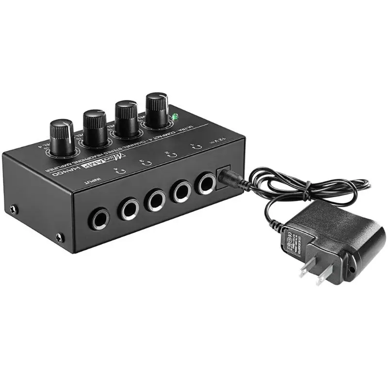 HA400 4 Kanalų Mini Audio Stereo laisvų Rankų įrangos Ausinių Stiprintuvas su Maitinimo Adapteris MUMS/UK/EU/AU Plug