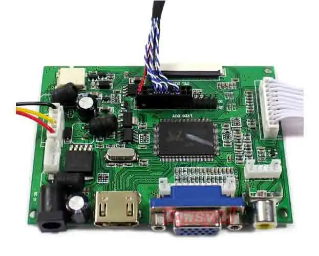 HDMI+VGA 2AV Kontrolės Valdyba Rinkinys N156B6-L04 N156B6-L06 LCD LED ekrano Vairuotojo Lenta