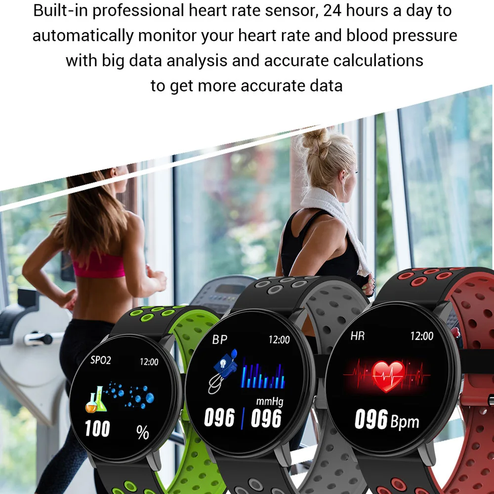 IP67 atsparus Vandeniui 119Plus Smart Apyrankę Žiūrėti Širdies ritmo Išmaniųjų Laikrodžių Apyrankės Sporto Laikrodžiai Juosta Smartwatch 