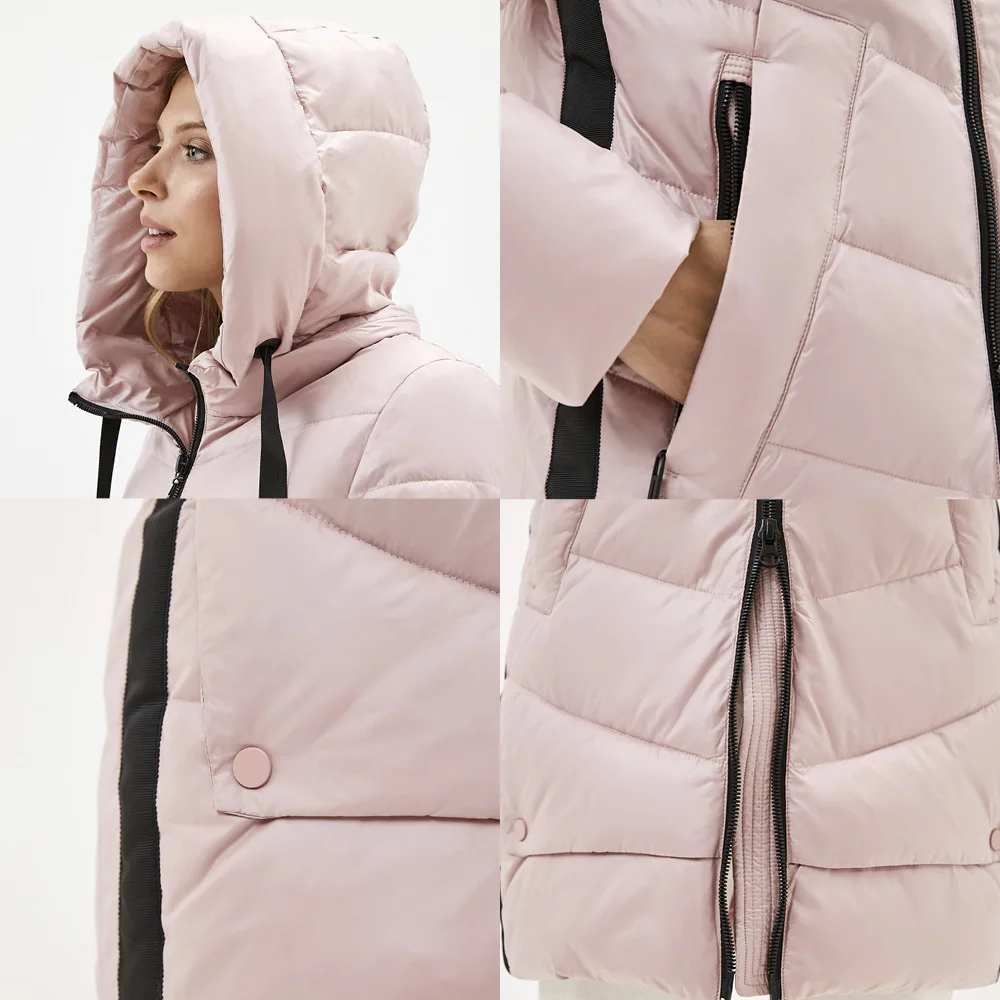 Icebear 2020 naujas žiemos moteriškų paltų gobtuvu moteriška šilta medvilnės striukė žiemos ponios parko prekės ženklo drabužių GWD20282I