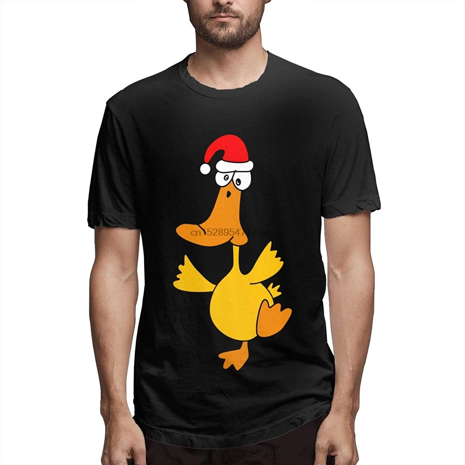 Kalėdų Geltona Antis vyriški trumpomis Rankovėmis T-Shirt Tees Vasaros