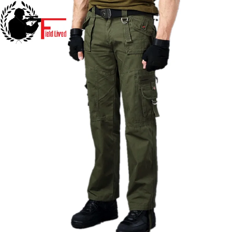 Karinė Apranga, vyriški Tactical Kelnes Medvilnės Armijos Stiliaus Kelnės Kelio Užtrauktukas Kišenėje Vyrų Krovinių Kelnės 2020 Naują Atsitiktinis Poilsiu