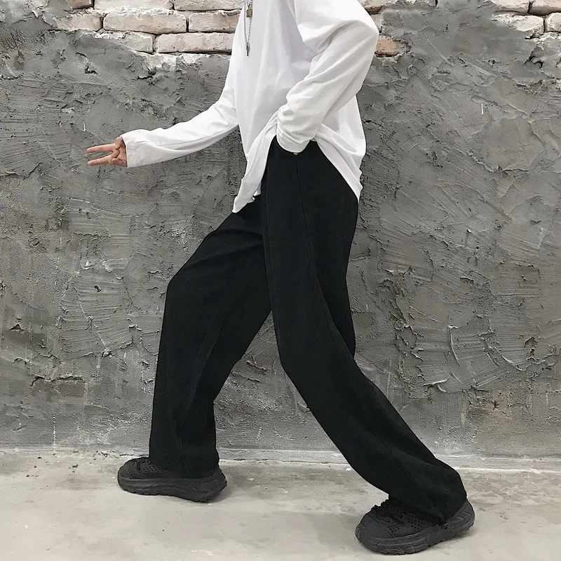 Kelnės Moterims Laisvalaikio Kasdien Streetwear Korėjos Stiliaus Kietas Prarasti Harajuku Moterų Velvetas Pluoštas Elegantiškos Mados Pločio Kojų Naujas Ulzzang