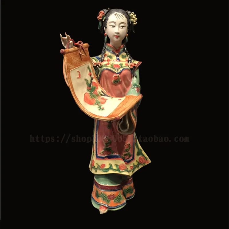 Kinų Stiliaus Mielas Panele Pobūdžio Statula Klasikinio Gražių Moterų Statulėlės, Keramikos Amatai Namų Puošybai Surinkimo R3964
