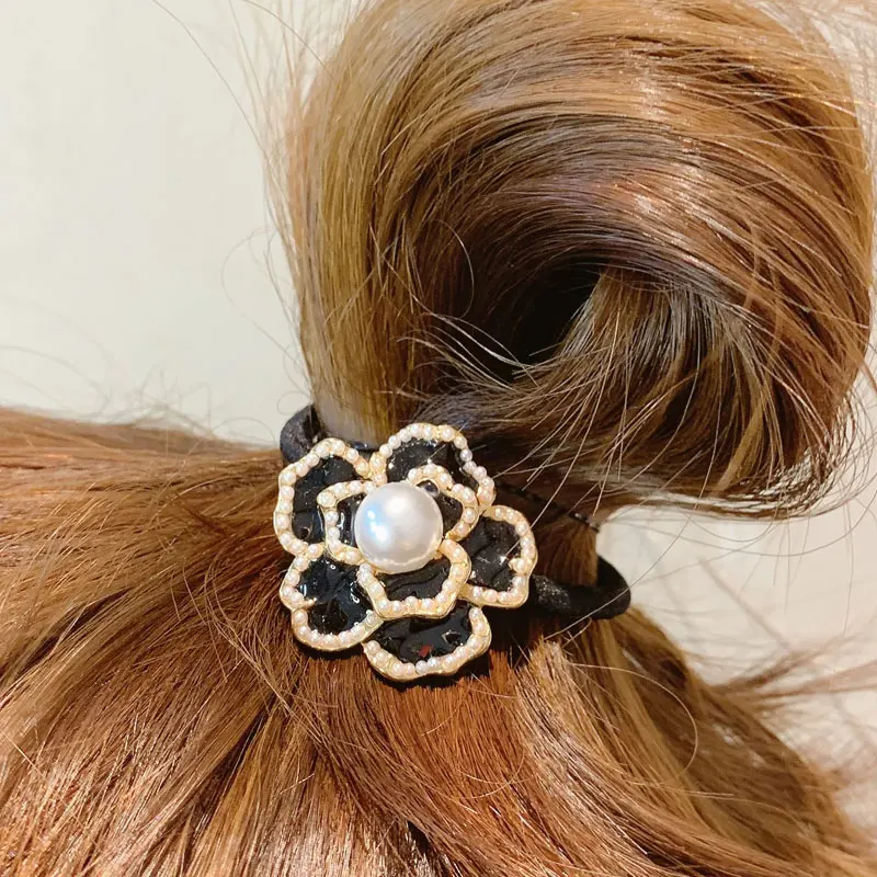 Korėjos camellia kalnų krištolas kristalų plaukų žiedas kaklaraištis plaukų gėlių priedai plaukai priedai galvos virvę mergaitė dovana