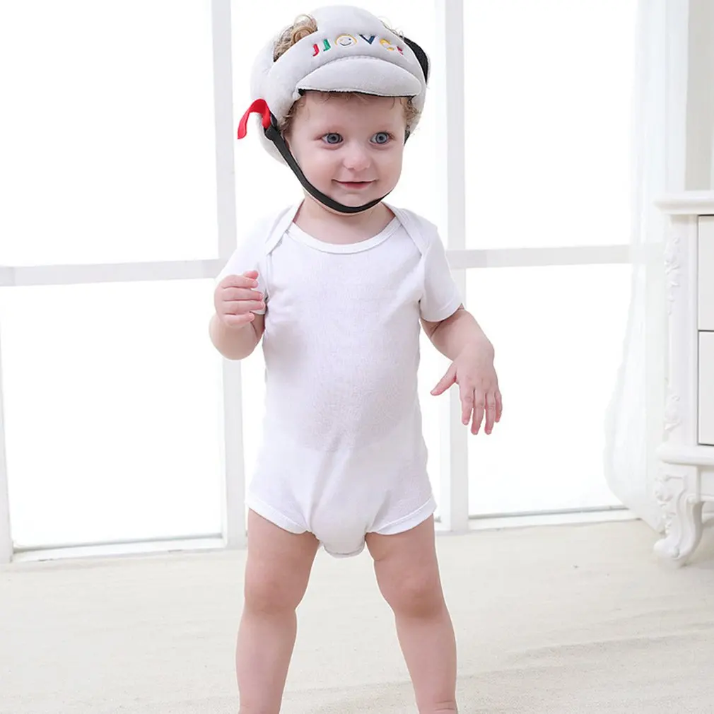 Kūdikių Anti-Kristi Galvos Apsaugos Cap Baby Bamblys Anti-Susidūrimo Skrybėlę Sudužti Atsparus Skrybėlę Vaikų Saugos Šalmas Galvos Apdangalai Pilka