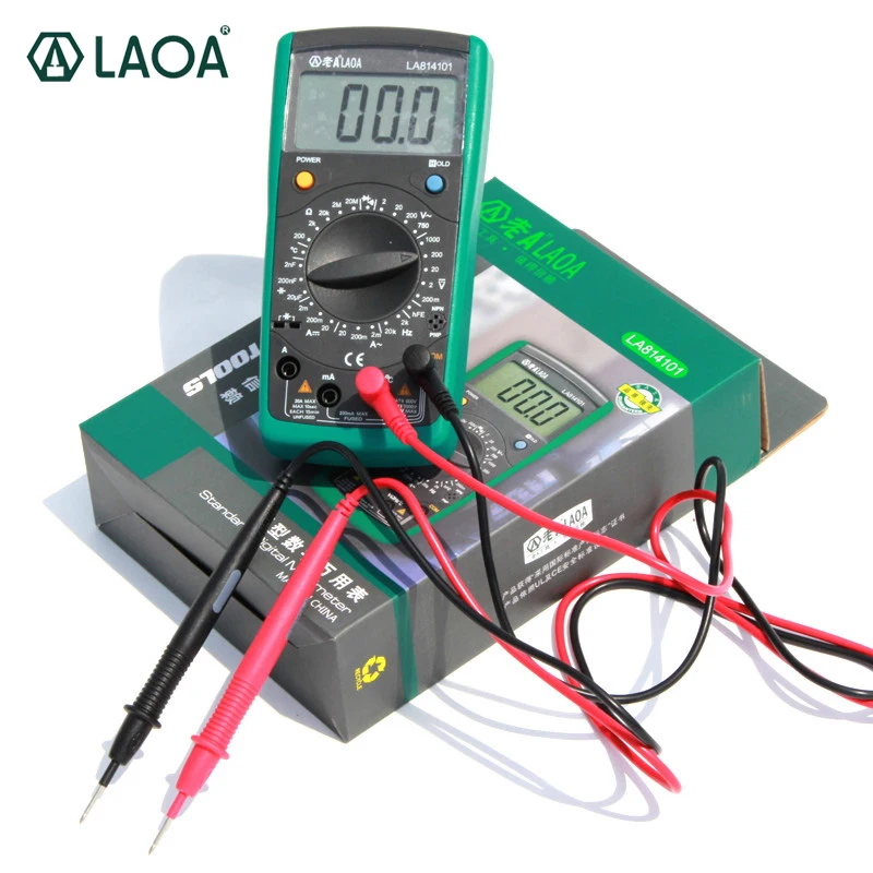LAOA Multimetras Skaitmeninis Multimetras Priemonė Zondas Amp Metrų Ammeter AC/DC voltageTest Dabartinės Atsparumas Temperatūrai Bandymas