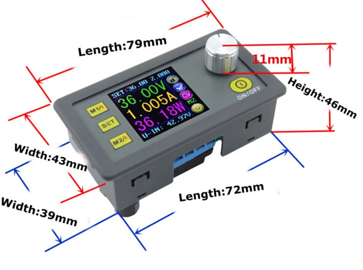 LCD keitiklis, Reguliuojama voltmetras Reguliatorius DP50V5A Programuojami Powerr Tiekimo Modulis Spardytis Voltmeter Ammeter 10%nuolaida