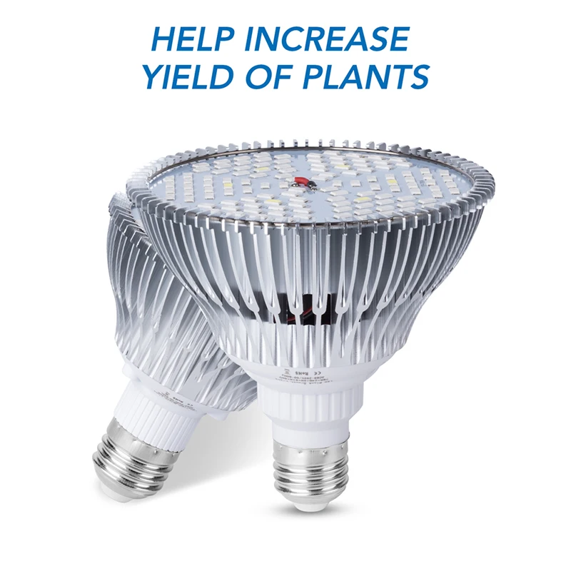 LED Grow Light Visą Spektrą 30W E27 UV SPINDULIŲ LED Auginimo Svogūninės Gėlės Augalai