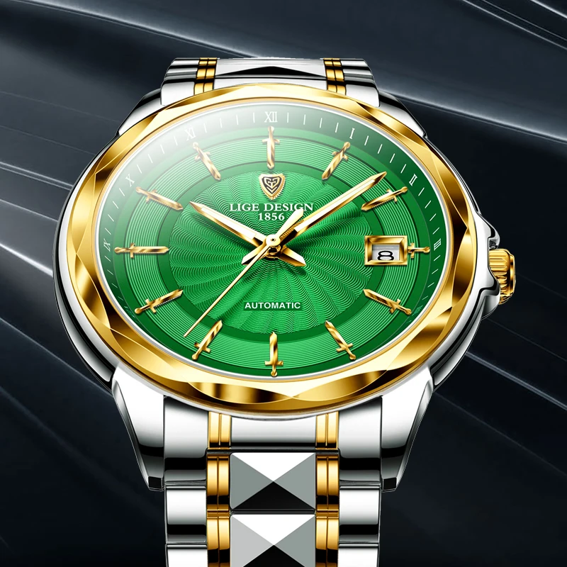 LIGE 2020 Naujas Vyrų Mechaninis Laikrodis Nerūdijančio Plieno 100ATM Vandeniui Žiūrėti Top Brand Prabangių Sportinių Vyrų Laikrodžiai Reloj Hombre