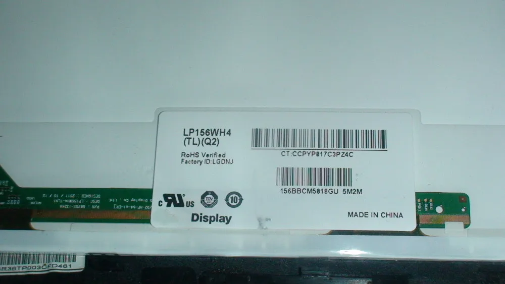 LP156WH4 (TL)(Q2), LP156WH4 TLQ2 Matrix Laptop LCD Ekranas Ekranas 1366*768 40pins Originalas