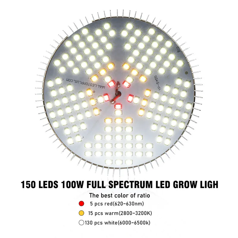LVJING LED Grow Light E27 Visą Spektrą 100W Augalų Augimo Lemputė Hydroponics Augalų Šviesos AC85-265V 110V, 220V Led Grow Lempa